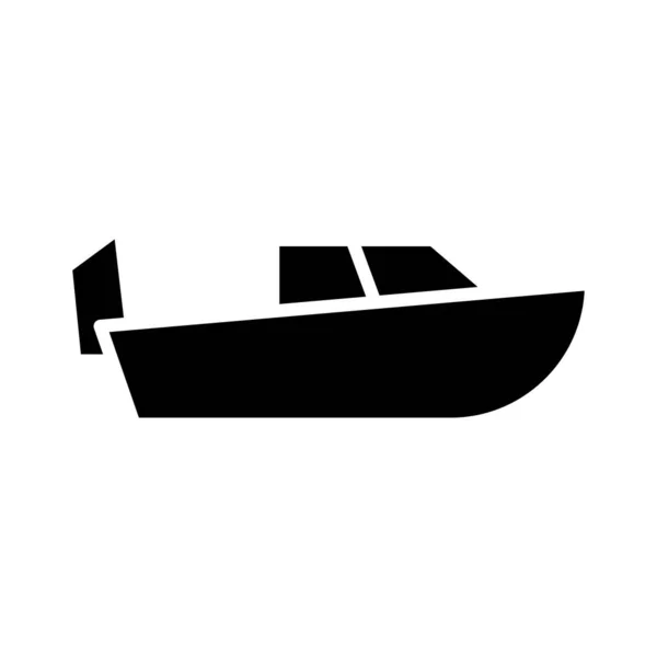 Icona Del Glifo Vettoriale Della Barca Velocità Uso Personale Commerciale — Vettoriale Stock