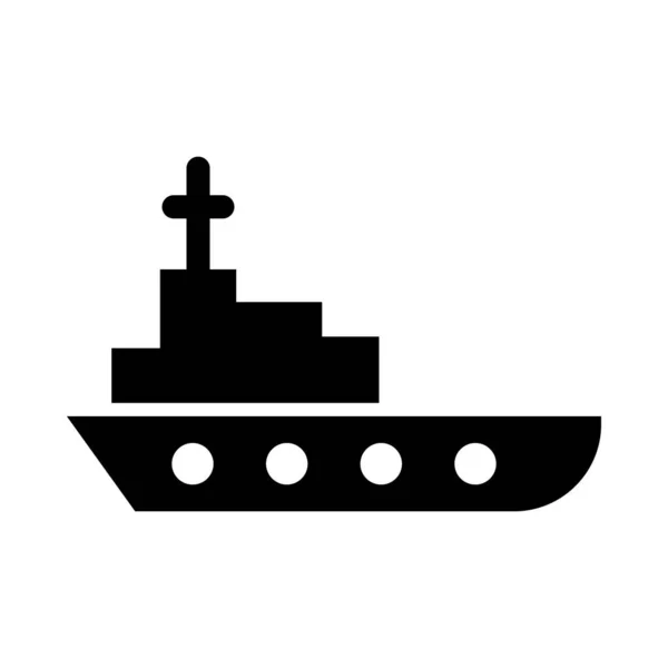 Icône Vectorielle Glyphe Navire Pour Usage Personnel Commercial — Image vectorielle