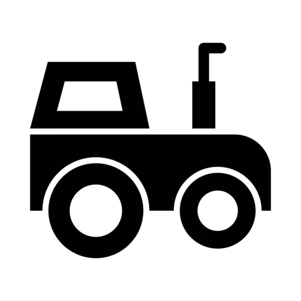 Vektor Traktoru Glyph Ikona Pro Osobní Komerční Použití — Stockový vektor
