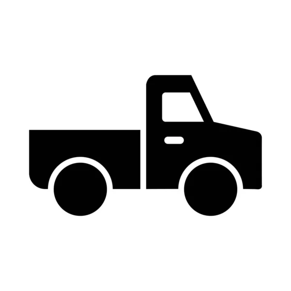 Pickup Truck Vector Glyph Ikon Személyes Kereskedelmi Használatra — Stock Vector