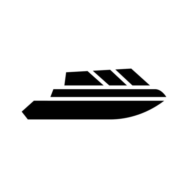 Icône Vectorielle Glyphe Petit Yacht Pour Usage Personnel Commercial — Image vectorielle