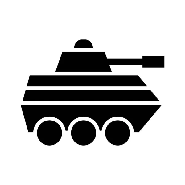 Tank Vector Glyph Ikona Pro Osobní Komerční Použití — Stockový vektor
