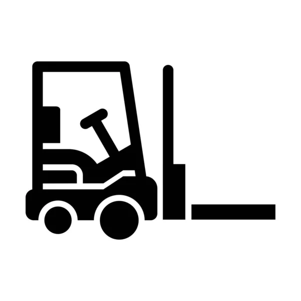 Forklifter Vector Glyph Icon Personal Commercial Use — Stock Vector