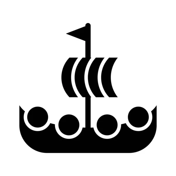 Viking Πλοίο Διάνυσμα Glyph Εικονίδιο Για Προσωπική Και Εμπορική Χρήση — Διανυσματικό Αρχείο