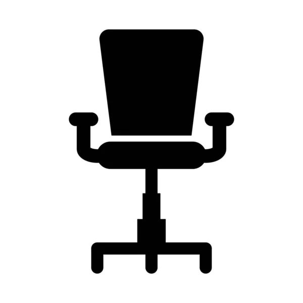 Desk Chair Vector Glyph Icon Personal Commercial Use — 스톡 벡터