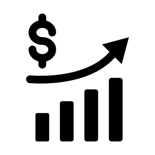 Ícone Glifo Vetor Economia Para Uso Pessoal Comercial — Vetor de Stock