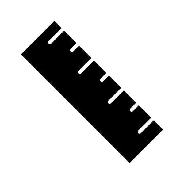 Лінійка Векторна Ікона Гліф Особистого Комерційного Використання — стоковий вектор