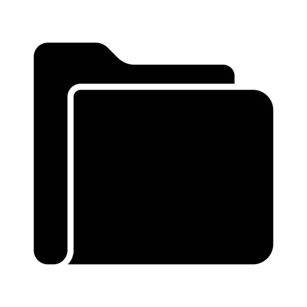 Folder Vector Glyph Icon Personal Commercial Use — Stock Vector