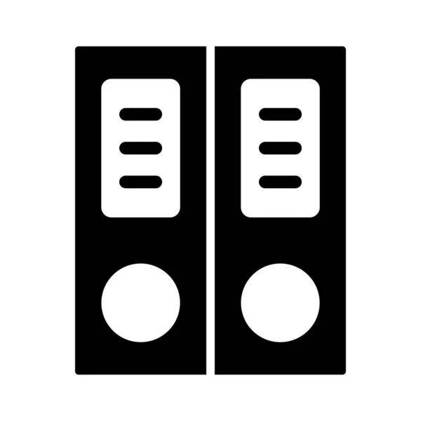 Binder Vector Glyph Icon Para Uso Personal Comercial — Archivo Imágenes Vectoriales