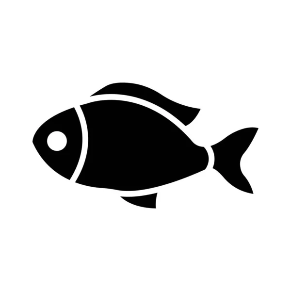 Fish Vector Glyph Icon Personal Commercial Use — Stock Vector