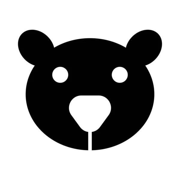 Bear Vector Glyph Icon Für Den Persönlichen Und Kommerziellen Gebrauch — Stockvektor