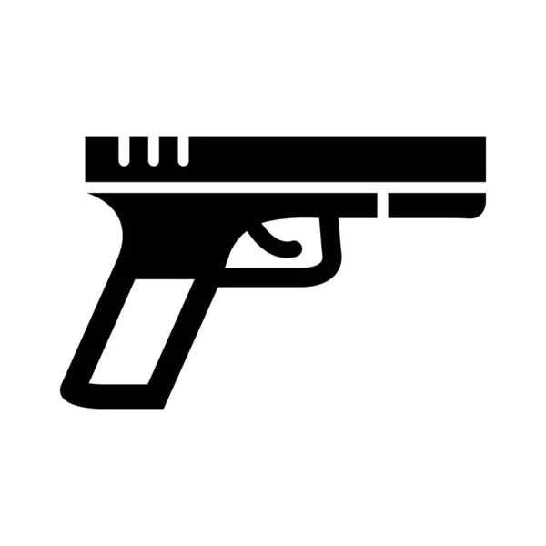 個人的および商業的使用のための銃ベクトルグリフアイコン — ストックベクタ