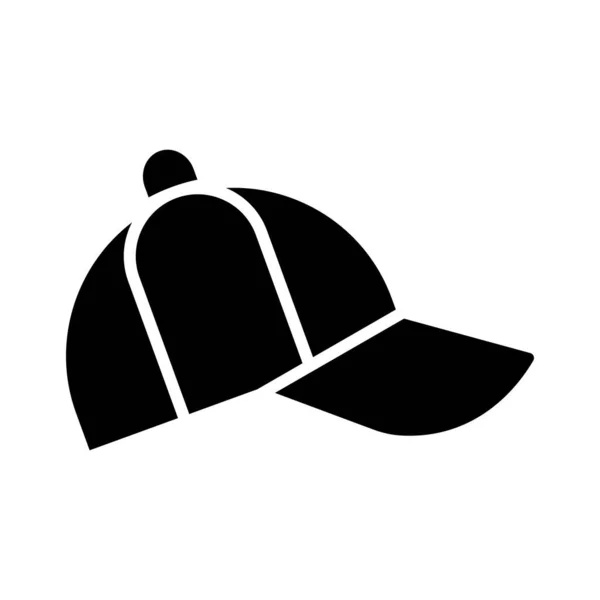 Baseball Cap Vector Glyph Icon Für Den Persönlichen Und Kommerziellen — Stockvektor