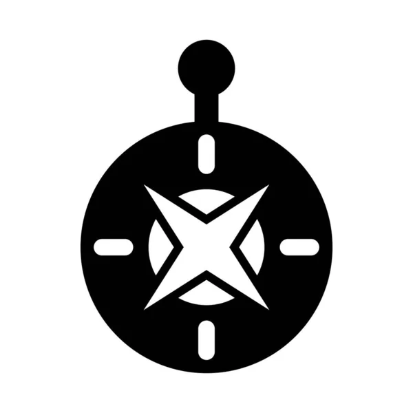 Kompas Vector Glyph Ikona Pro Osobní Komerční Použití — Stockový vektor