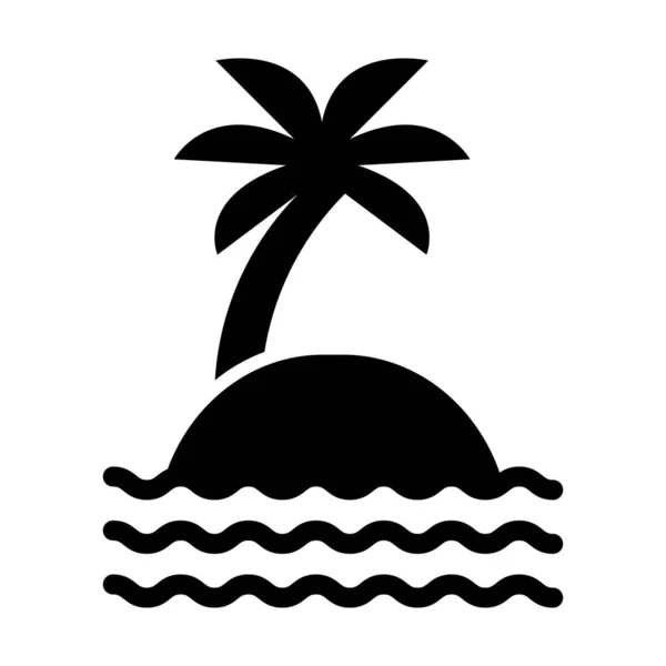 Пляжный Вектор Икона Личного Коммерческого Использования — стоковый вектор