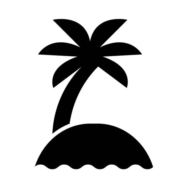 Palm Tree Vector Glyph Icon Für Den Persönlichen Und Kommerziellen — Stockvektor
