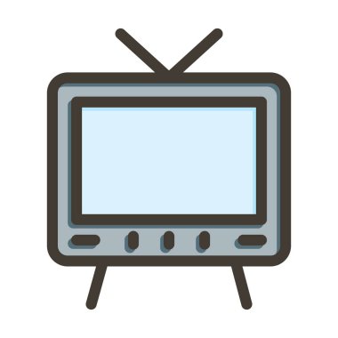 Televizyon Kalın Çizgisi Kişisel ve Ticari Kullanım İçin Renklerle Dolu