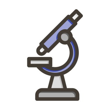 Mikroskop Kalın Çizgisi Kişisel ve Ticari Kullanım İçin Renklerle Dolu