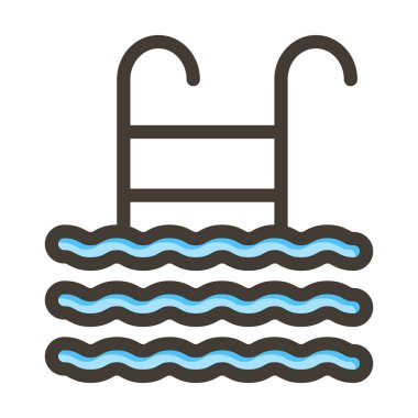 Sallanan Beşik Kalın Çizgisi Kişisel ve Ticari Kullanım İçin Renkler Dolduruldu