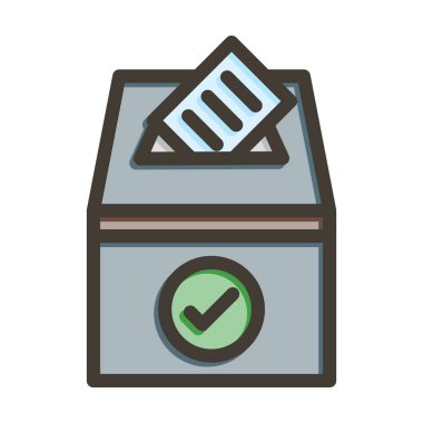 Sandık Kalın Çizgisi Kişisel ve Ticari Kullanım İçin Renkler Dolduruldu