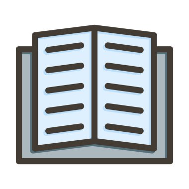 Kitap Kalın Çizgisi Kişisel ve Ticari Kullanım İçin Renklerle Dolu