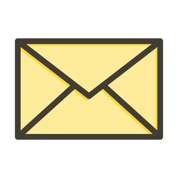 个人及商业用途的邮件地址 厚重线填色 — 图库矢量图片