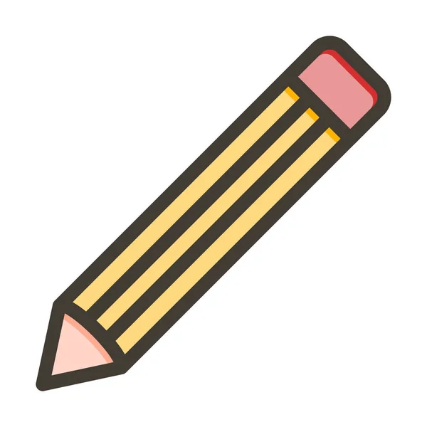 Couleurs Remplies Par Ligne Épaisse Crayon Pour Usage Personnel Commercial — Image vectorielle