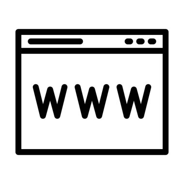 Kişisel ve ticari kullanım için Web Sitesi Vektör Kalın Çizgi Simgesi