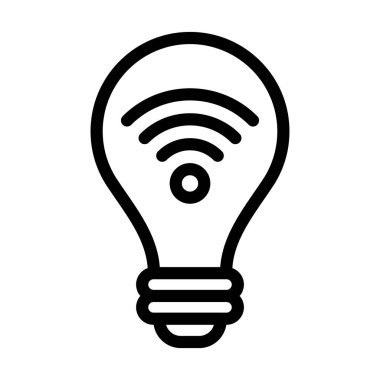 Kişisel ve ticari kullanım için Akıllı Işık Vektörü Kalın Çizgi Simgesi