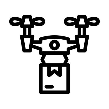 İnsansız Hava Aracı Taşıma Kalın Çizgi Simgesi Kişisel ve Ticari Kullanım İçin