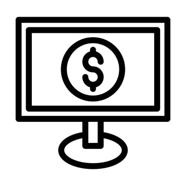 Kişisel ve ticari kullanım için Vector Kalın Çizgi Simgesi Oluşturan Para