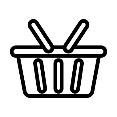 Kişisel ve ticari kullanım için Sepet Vektörü Kalın Çizgi Simgesi Alışverişi