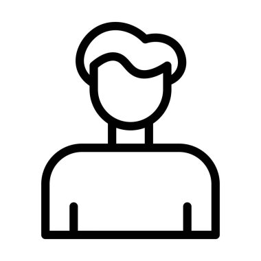 Kişisel ve ticari kullanım için Avatar Vektör Kalın Çizgi Simgesi