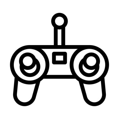 Kişisel ve ticari kullanım için Joystick Vektör Kalın Çizgi Simgesi