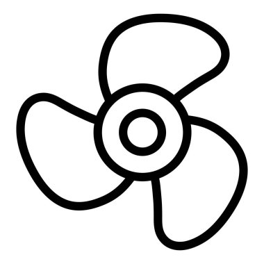 Kişisel ve Ticari Kullanım İçin Pervane Vektörü Kalın Çizgi Simgesi