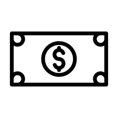 Ödeme Vektörü Kalın Çizgi Kişisel ve Ticari Kullanım Simgesi