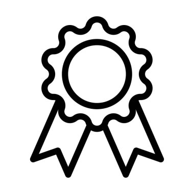 Rozet Vektörü Kalın Çizgi Kişisel ve Ticari Kullanım Simgesi