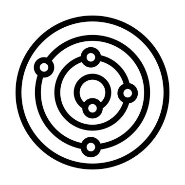 Kişisel ve ticari kullanım için Radar Vektör Kalın Çizgi Simgesi