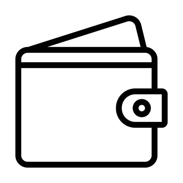 Wallet Vector Thick Line Icono Para Uso Personal Comercial — Archivo Imágenes Vectoriales