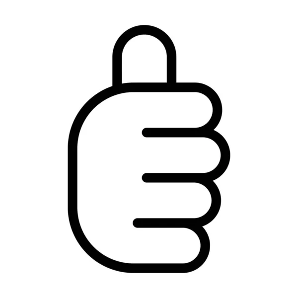 Handgesten Vector Thick Line Icon Für Den Persönlichen Und Kommerziellen — Stockvektor