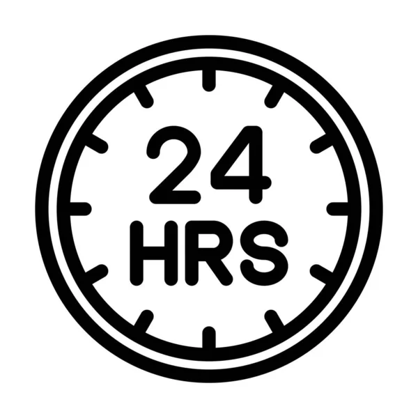 Stunden Vector Thick Line Icon Für Den Persönlichen Und Kommerziellen — Stockvektor