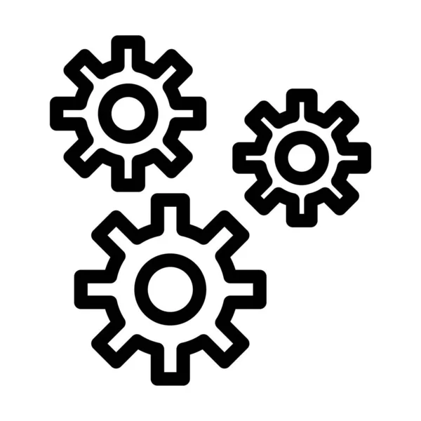 Automation Vector Thick Line Icon Für Den Persönlichen Und Kommerziellen — Stockvektor