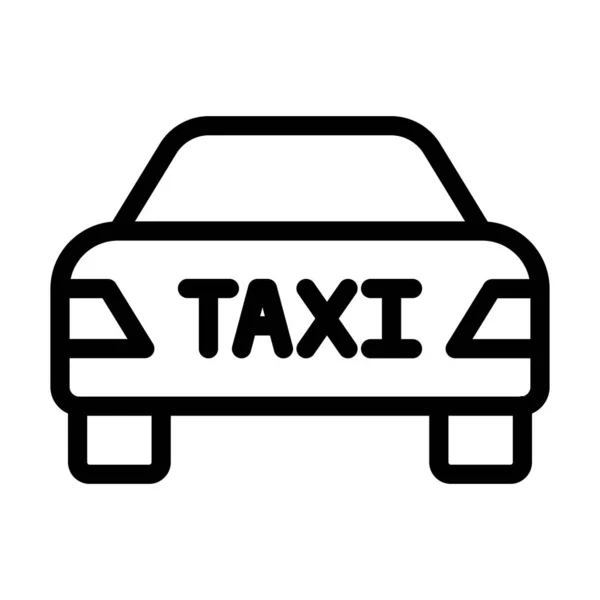 Taxi Vector Dikke Lijn Pictogram Voor Persoonlijk Commercieel Gebruik — Stockvector