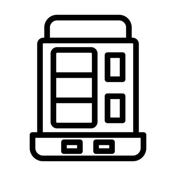 Automaten Vector Thick Line Icon Für Den Persönlichen Und Kommerziellen — Stockvektor