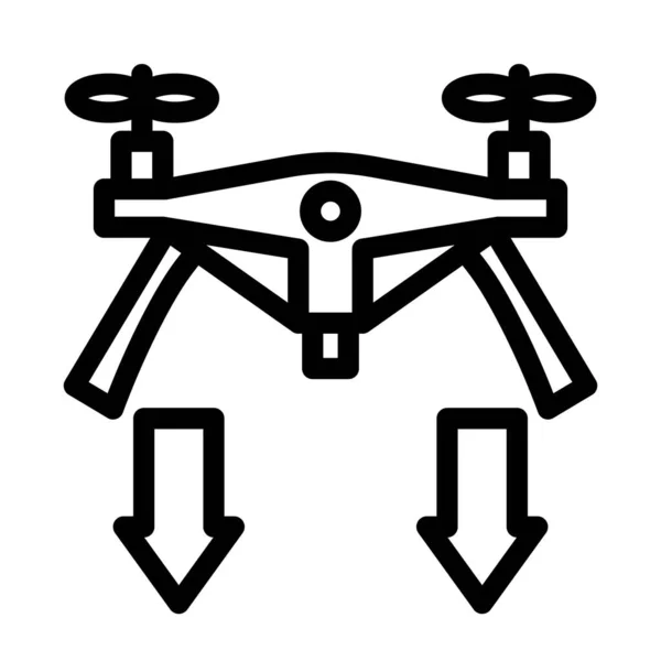 Ikona Wektora Lądowania Gruba Linia Użytku Osobistego Komercyjnego — Wektor stockowy