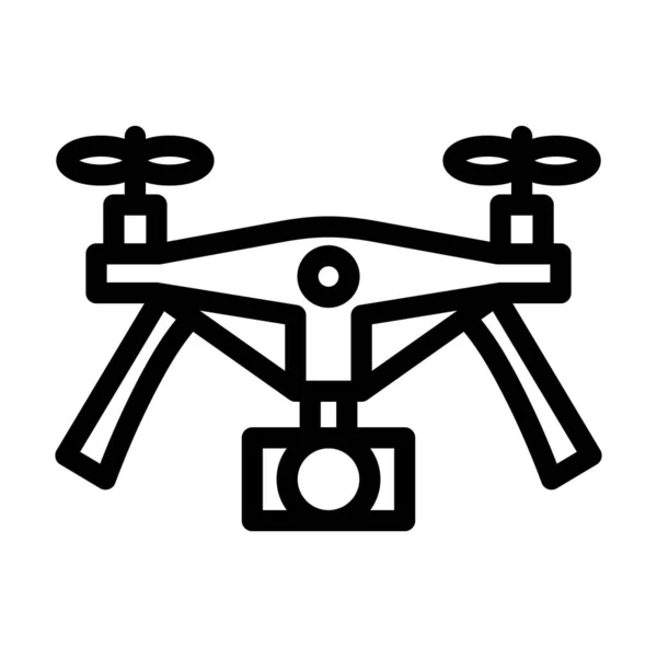 Drone Video Camera Vector Vastagvonalas Ikon Személyes Kereskedelmi Használatra — Stock Vector