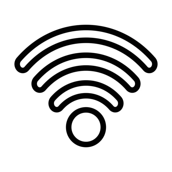 Wifi Vector Silná Čára Ikona Pro Osobní Komerční Použití — Stockový vektor