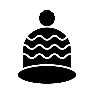 Kişisel ve ticari kullanım için Kış Şapkası Vektörü Kabartma Simgesi