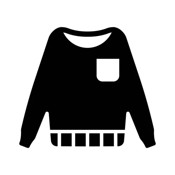 Pullover Vector Glyph Icon Für Den Persönlichen Und Kommerziellen Gebrauch — Stockvektor