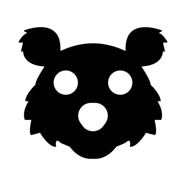 Polar Bear Vector Glyph Icon Personal Commercial Use — Stock Vector
